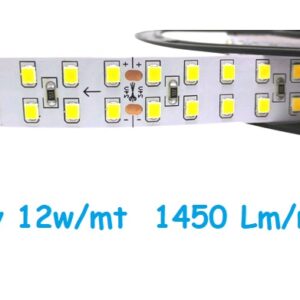 Strip LED 24V 2835 240 Led/mt 12w/mt Luce Natura